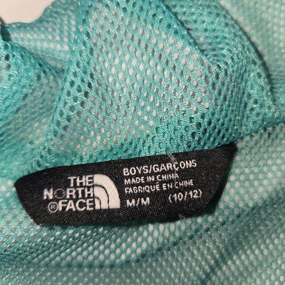 The North Face Dryvent Wind Rain Blue Aqua Youth Hooded Full Zip Jacket M 10/12 - Picture 4 of 8